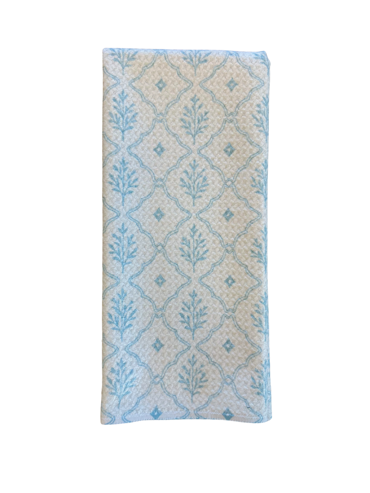 Light Blue Trellis & Light Blue Stripe (reversible)