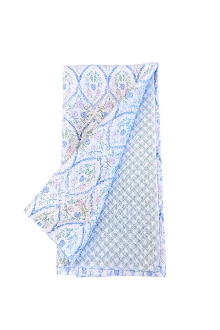 Southern Garden & Sage Green Gingham (reversible)